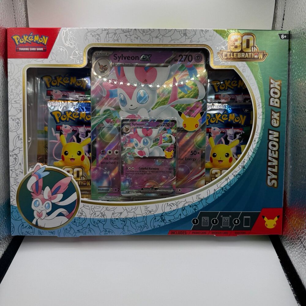 Pokemon TCG - Sylveon EX Box: 30th Anniversary Celebration Set NEW